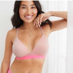 NWT Pink Sunnie Wireless Aerie Bra 36B